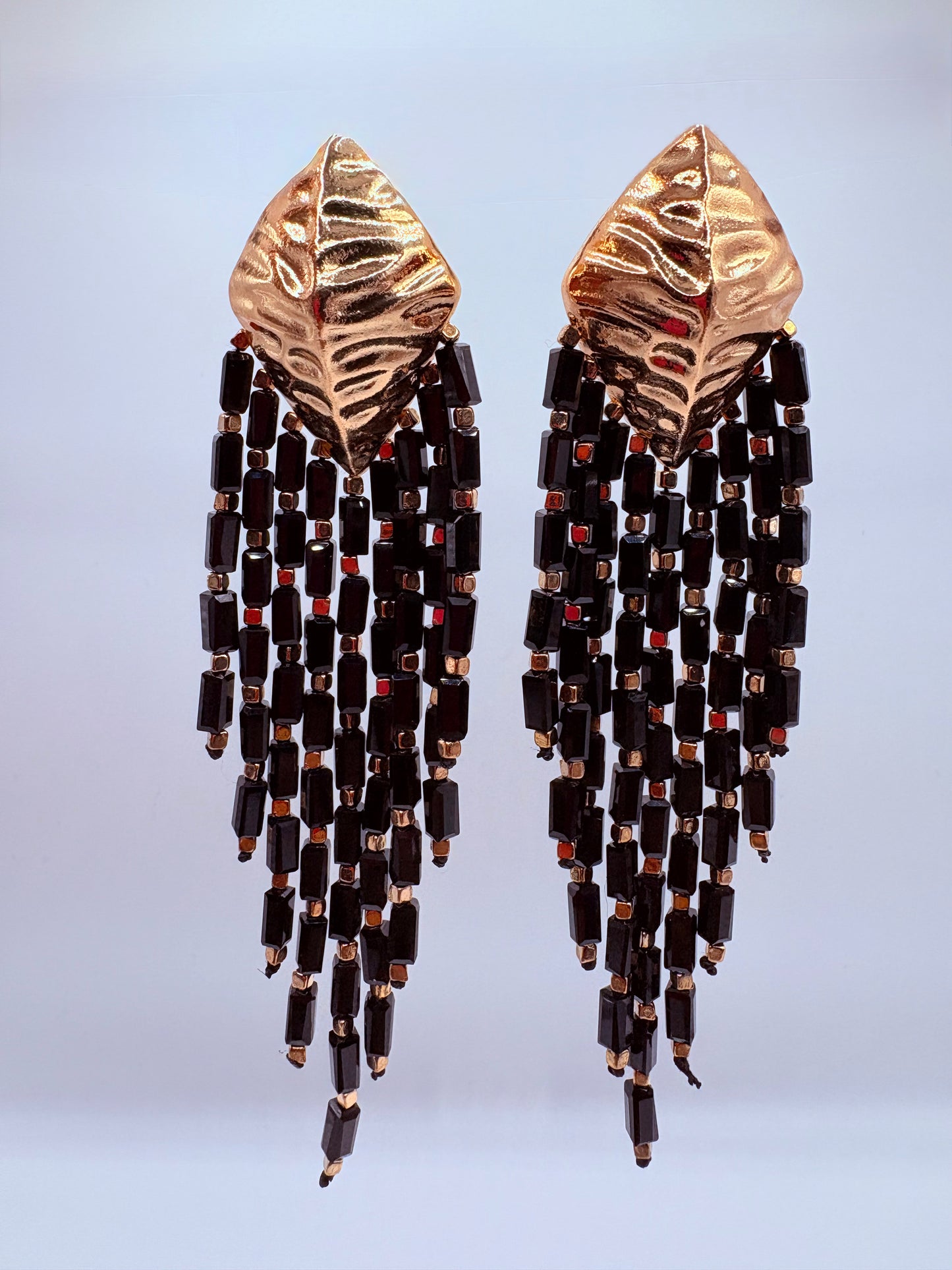 BEADED FRINGE EARRINGS