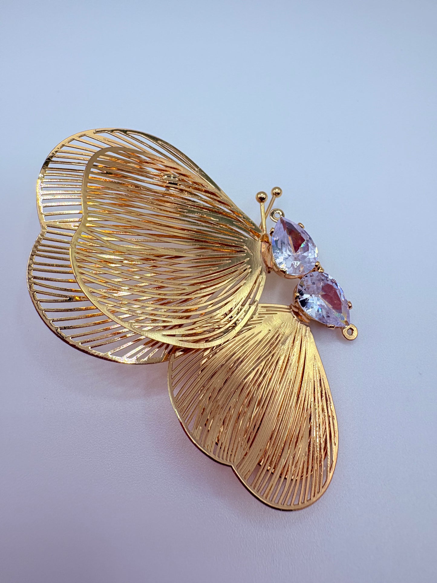 METALLIC BUTTERFLY EARRINGS