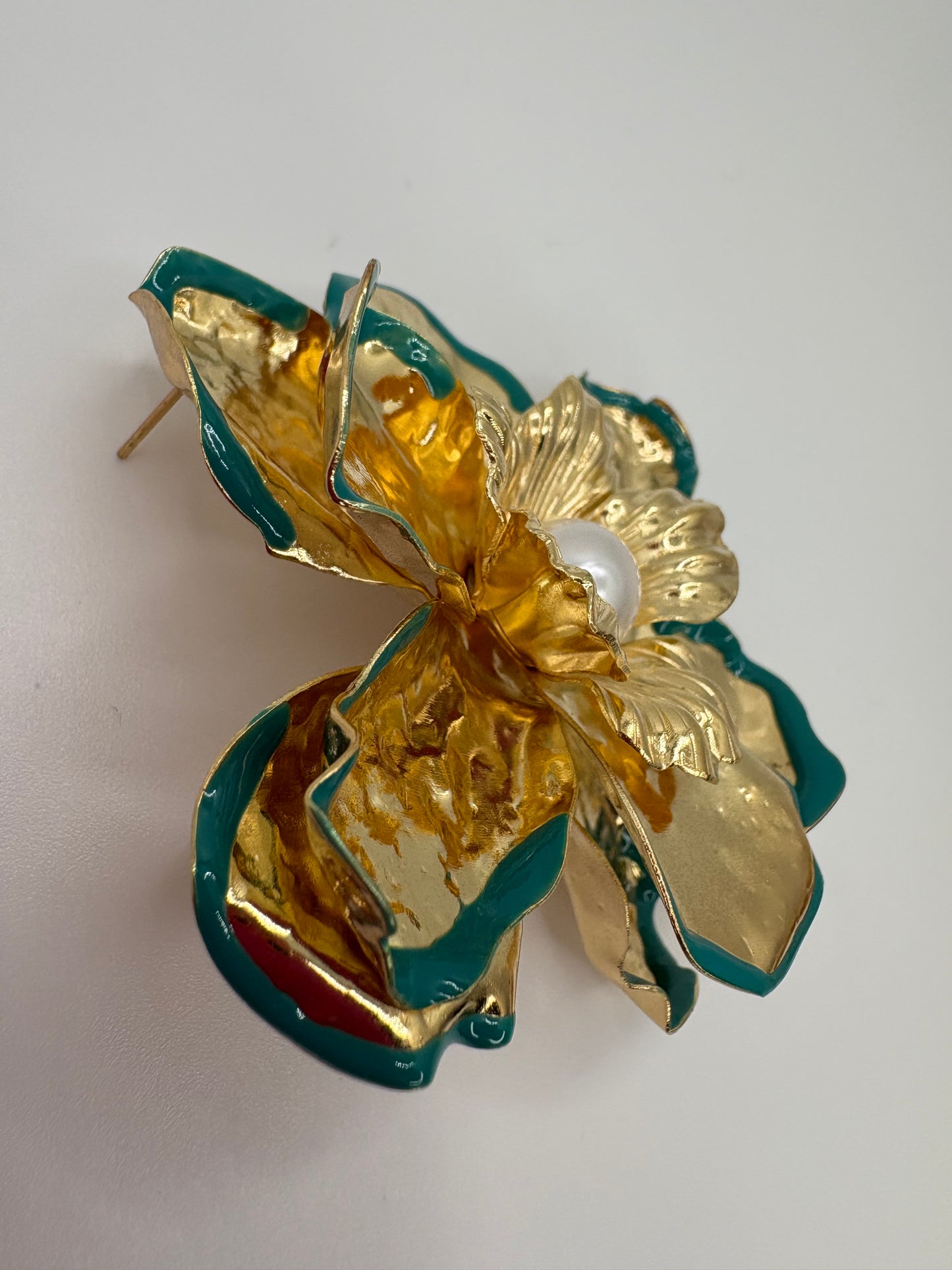 Emerald Petal Earrings