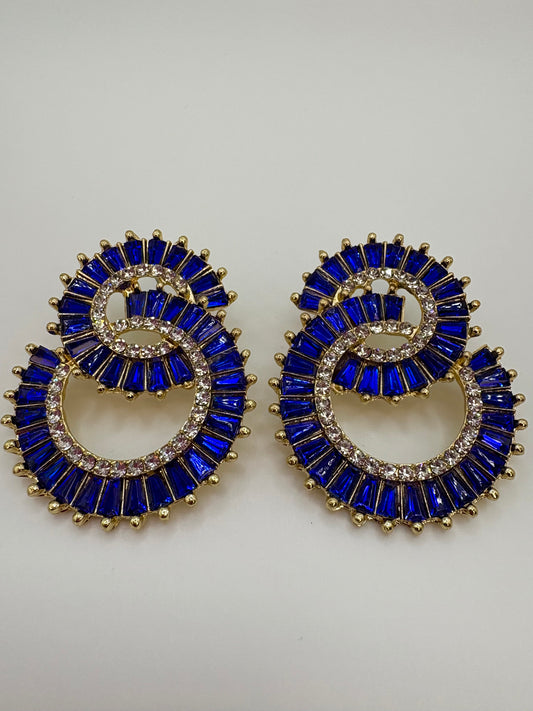 Sapphire Swirl Earrings